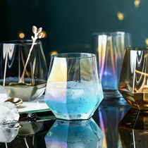 WUXIN Colorful edge mouth whisky glass Diamond glass Crystal glass Creative personality trend Brandy spirits