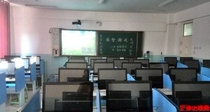 Teaching all-in-one projector electronic whiteboard two-in-one push-pull combination green board blackboard multimedia classroom
