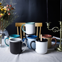 Mug Nordic style simple ceramic water cup large breakfast water cup coffee cup color creative Milk Cup