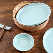 Ceramic Dish Trays Creativity Point Color Breakfast Pan Home Day Style Western Meal Count Hearts Flat Pan Bull Drain Pan Single Anti-Scalping Pan