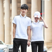 Summer student uniform set Junior high school high school short sleeve cotton T-shirt class suit set Simple couple two-piece set