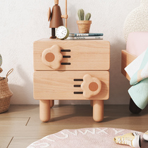 Cat claw childrens bedside table cartoon small mini bedside cabinet creative solid wood storage cabinet girl bucket