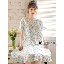 Japan gelato21 Summer loose Sleeping dress Womens day department sweet and broken flower girls home dress cute pyjamas