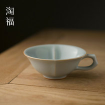 Ruyao tea cup ceramic master Cup single household tea cup single Cup kung fu tea tea set small tea cup single individual