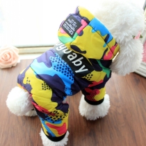 Dog clothes winter thickened four-legged down cotton coat Teddy baby dog pet clothes plus velvet warm winter clothes