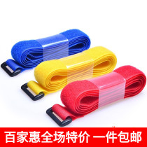 KM magic adhesive binding belt without mark multiple times using strapping rope tie with self-adhesive packing ID belt
