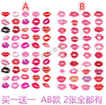 Waterproof lip print tattoo stickers for women long-lasting sexy lipstick print stickers Lips active face stickers tattoo stickers customization