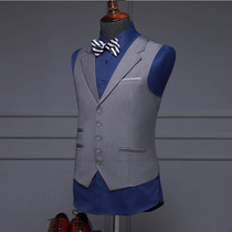 Ruipe mens suit vest mens vest tide Korean version of business casual free-ironing slim-fit business suit horse clip