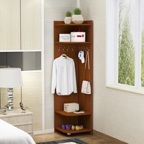  Living room corner coat rack Floor-to-ceiling bedroom hanger Simple modern corner shelf Triangle wardrobe