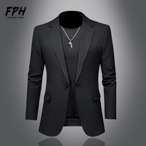 European Station Spring Autumn Suits Pure color Han version Hull Minor West Minor West Suit Trend Leisure Business Big Code Mens Jacket