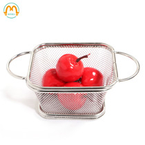 Meng Xue Education Montessori teaching aids Montessori daily life childrens stainless steel binaural mini washing fruit basket