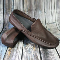 Soft bean bean shoes male leather 2022 new autumn one - foot lazy shoes head layer of cowskin men casual leather shoes