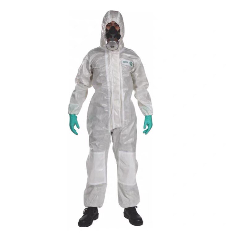 Mei Si'an 10114581CPS501 one-piece chemical protective clothing white acid-base painter hooded chemical protective clothing