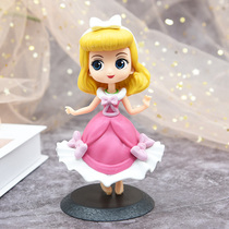 Birthday cake decoration Net red same powder dress ao Luo Princess bow princess girl birthday dessert table dress