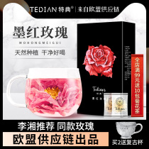 Li Xiang with special rose tea Dried flower tea Yunnan big flower crown ink red dried rose petals 1 box