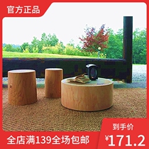 Solid wood mpier multifunctional tea table sofa edge a few Minjuku hotels design log tree stumps stool tree mounds customized