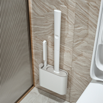 Toilet toilet brush Home No dead angle hanging wall style Silicone Toilet Brush Clean Gods wall-mounted suit netting Red