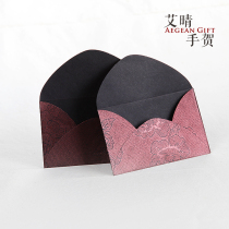 6x10cm Shopping Card Envelope Custom Printed Bronzed Gold Stored-value Card Expensive cardcard Purple Gold Red High End