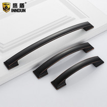 Eagle shield black wardrobe European style simple cabinet cabinet door handle American black red bronze drawer door handle Nordic