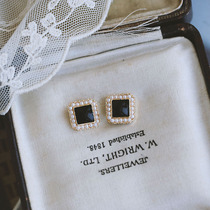 Silver Bench s925 pure silver pin drop glazed ear nail 2021 New tide retro style small fragrance Nature Earrings Woman