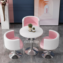 Brief Hyundai in talks with table and chairs Combined Lift chair Milk Tea Shop Pick Up and Guest House Office small round table and chairs