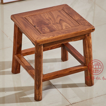 Redwood furniture small square stool Rosewood hedgehog red sandalwood childrens bench solid wood adult shoes fishing low stool small chair