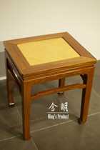 (Rectangular stool)Austenite sandalwood white acid branch attack Yushan room section Ye Chengyao section soft drawer dense vine rectangular stool dining stool