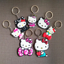 2021 creative gift cute cartoon Hello Kitty keychain student backpack hanging decoration identification card customization