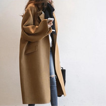 ROUJE POWER casual double-sided cashmere coat 2021 popular autumn and winter new thin thick wool coat