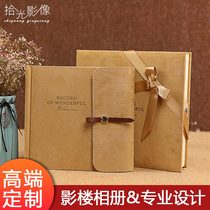 Photo studio Wedding photo album production Wedding two-piece set Photo album Photo couple wedding gift high-end leather
