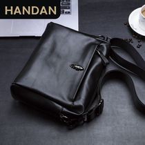 Genuine leather single shoulder bag mens fashion trends 2022 Soft leather mens bag inclined satchel head layer Bull Leather Casual Little Backpack Man