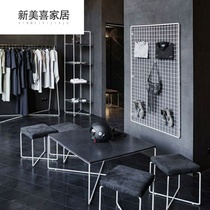 Shelf household hanging net hanging wall good-looking exhibition flower pot rack ins wind wrought iron grid white head flower wall