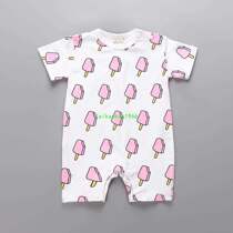Newborn Baby Cotton Rompers 1 piece short Sleeve Lovely Swan