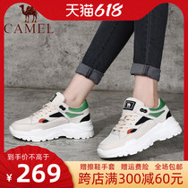 Camel camel 22 spring new womens shoes Han version Tidal Thick Bottom Sneakers Women Inside Heightened Casual Panda Shoes