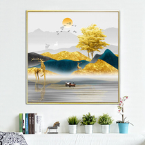  5d diamond painting 2021 cross stitch new living room full of diamonds Jinshan elk scenery small bedroom dotted diamond embroidery