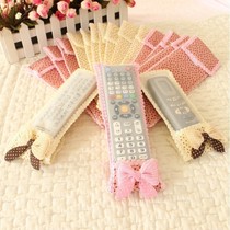 Full butterfly knot remote control cover TV air conditioning remote control dust cover cute lace decorative supplies