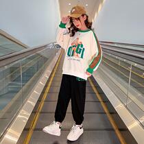 Girls Spring Clothing 2022 New Ocean Gas Han - Edition Net Red Set Girls Leisure Spring and Autumn Two Pieces Set