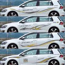 Volkswagen Golf 7 car stickers pull flower GOLF6 POLO modified body decoration waist line color strip stickers