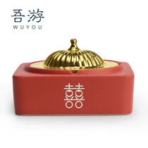 I tour Wedding Ceramics Ashtrays Big and Festive Red Chinese Trend Home Living Room Personality Wedding items