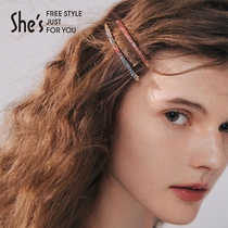 shes Sizi Iceland fantasy original handmade string retro craft Crystal side clip simple hair accessories