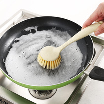 Kitchen non-dirty hand decontamination long handle brush non-oil dishwashing brush can be hung sink stove cleaning brush pot brush