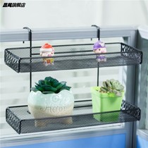 Office desktop to hold hanging plate rack Iron basket anti-theft window pot floral frame