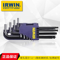 United States IRWIN lengthy Allen Wrench Set L Type 10 Piece Set Metric Ball Head Inner Six-Party Wrench