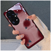 Retro wind fainting Rose applies Huawei p50pro mobile phone shell new glass small crowdsourced p50 full package protective sleeve