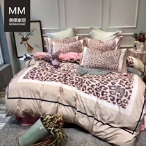 Autumn-winter beauty skin suede digital printing thickened warm four pieces BAO WELN printed baby suede soft and comfortable bed