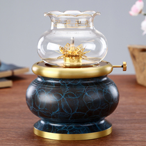 Xi Manti pure copper oil lamp indoor for Buddha dimming windproof ghee lamp environmentally friendly suoil for lamp Guanyin Changming lamp