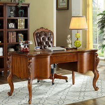American solid wood desk computer desk European style book house book table and chairs combination owner desk student writing desk for home
