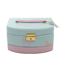 Big jewelry box Princess European style Korean high-end multi-layer earrings jewelry box jewelry box birthday companion gift