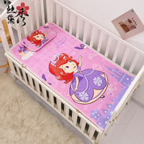 Crib pad Summer ice silk cool mat mat Universal Breathable Washable Baby Cool Mat Dual Purpose Kindergarten Three Sets