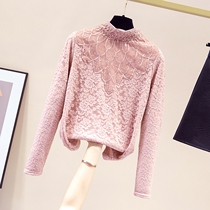 Foreign trade brand cut discount womens clothing mall counter summer withdrawal clearance autumn and winter collar lace shirt top